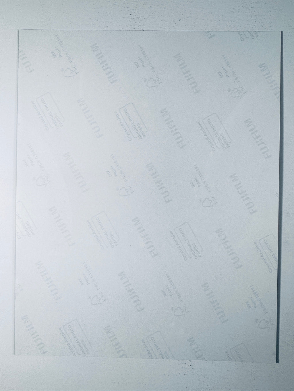 Back condition view of the Fujifilm Crystal Archive paper for the Lupita Nyong'o signed Black Panther 8x10 photo.