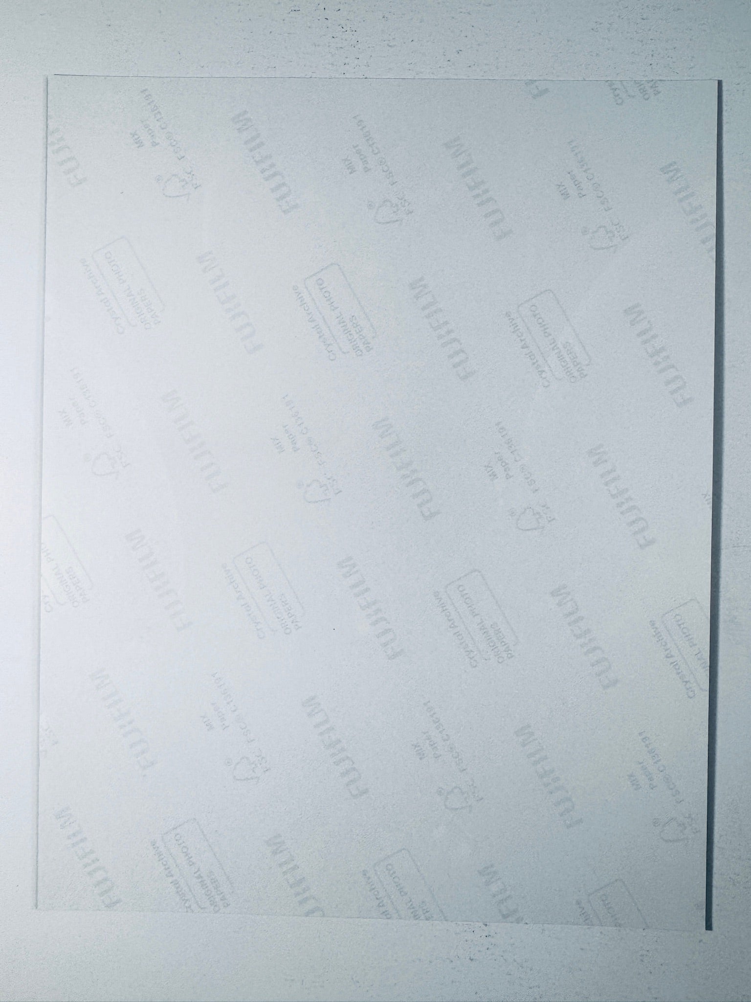 Back condition view of the Fujifilm Crystal Archive paper for the Lupita Nyong'o signed Black Panther 8x10 photo.