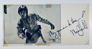 Mark Hamill Signed Autograph 8x4 Vintage Luke Skywalker Star Wars Promo Photo COA