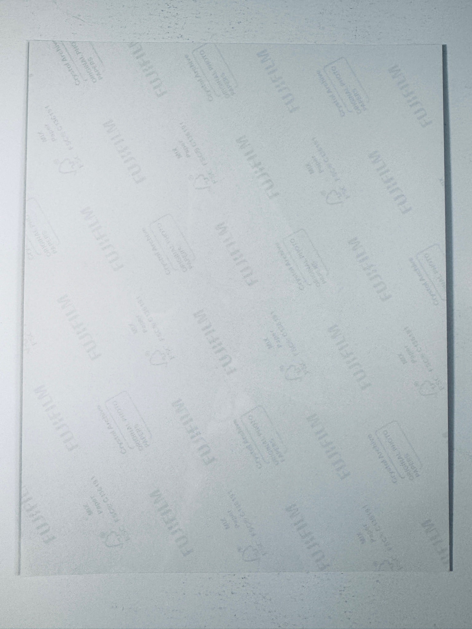 Back of the Fujifilm photographic paper showing the reverse side condition and paper branding for the Martina Hingis signed tennis collectible.
