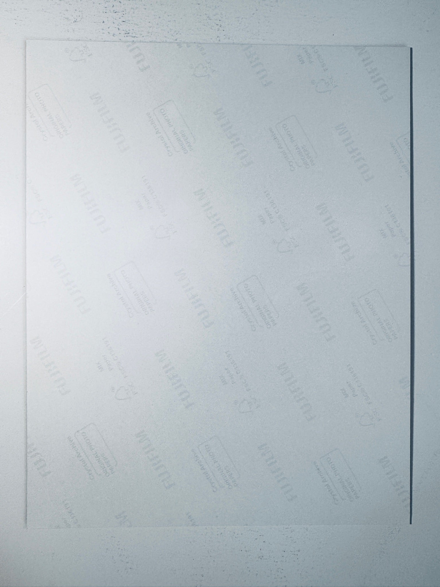 Back condition view of the Fujifilm Crystal Archive paper for the Matthew De Meritt signed E.T. 8x10 photo.