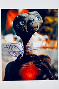 Matthew De Meritt hand-signed 8x10 matte photo featuring E.T. with his glowing heart from E.T. the Extra-Terrestrial.
