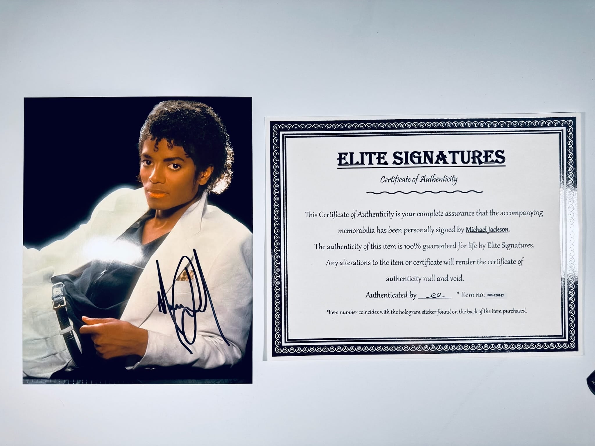 Michael Jackson Hand-Signed 8x10 Matte Photo – Authentic Thriller Music Memorabilia COA - Northwest Cascade Collectibles
