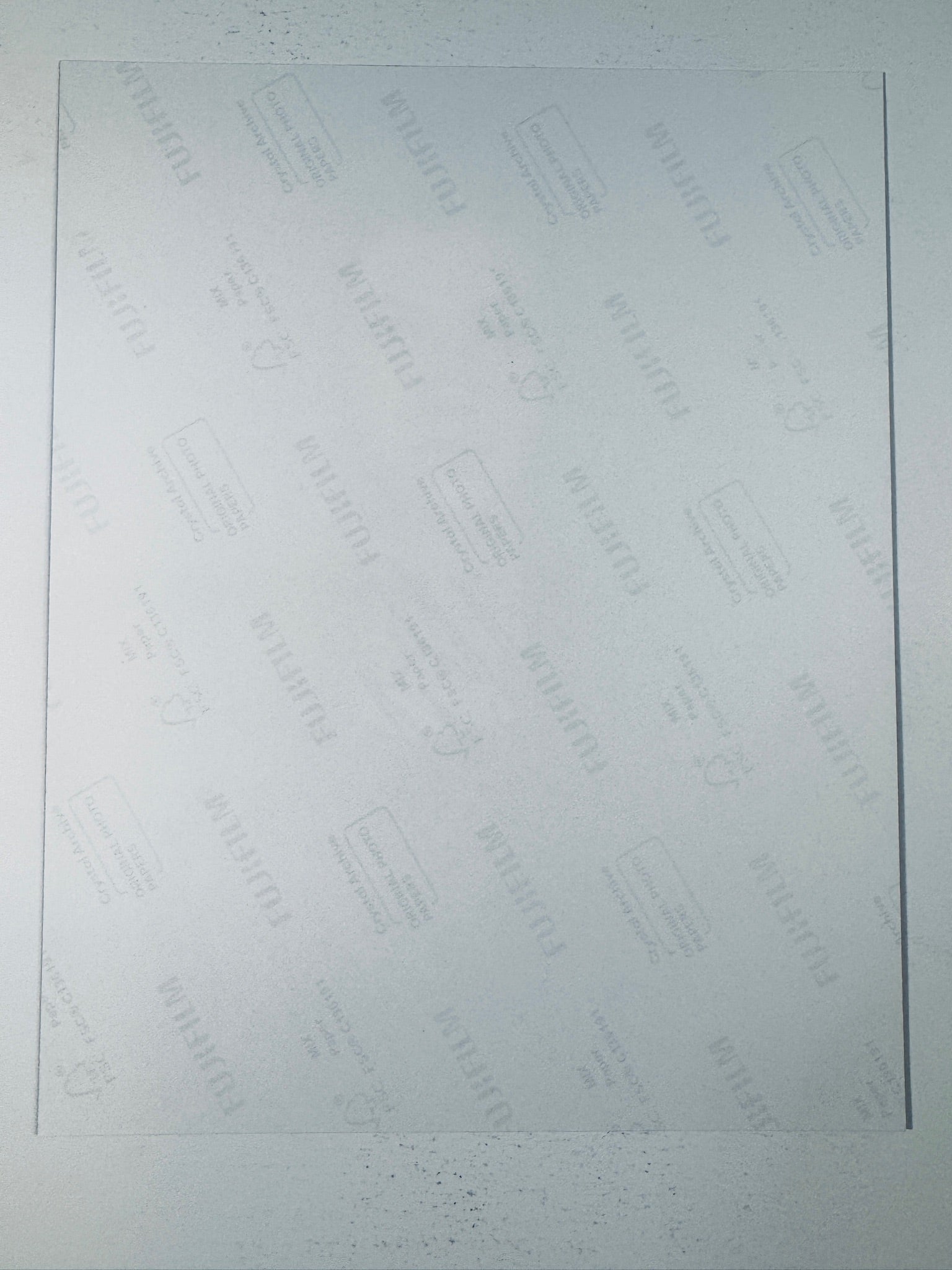 Fujifilm Crystal Archive photographic paper back surface showing the authentic backing and matte paper texture for the Michelle Trachtenberg signed photo.