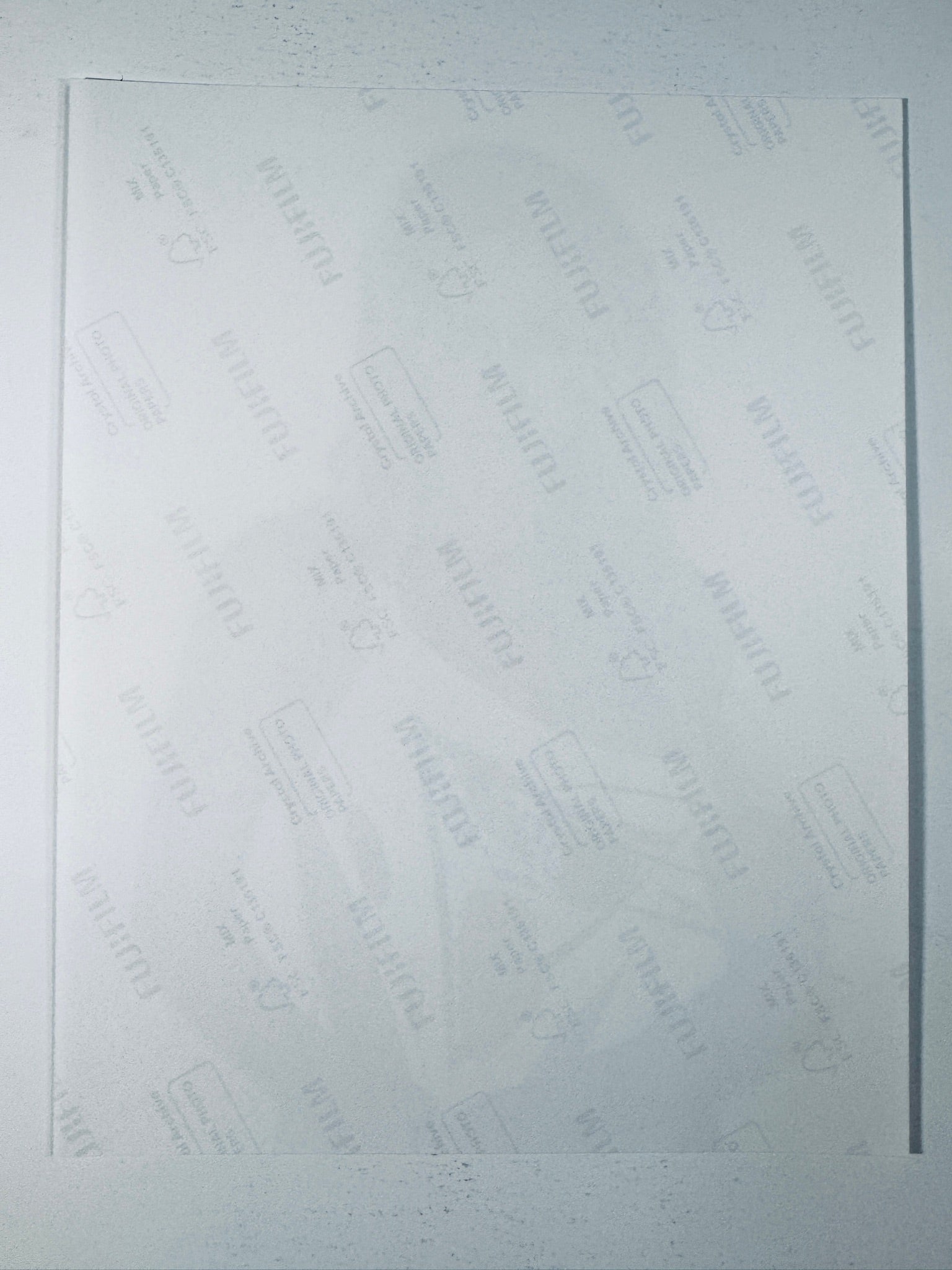 Fujifilm Crystal Archive photographic paper back surface showing the authentic backing and matte paper texture for the Paige Spiranac signed photo.