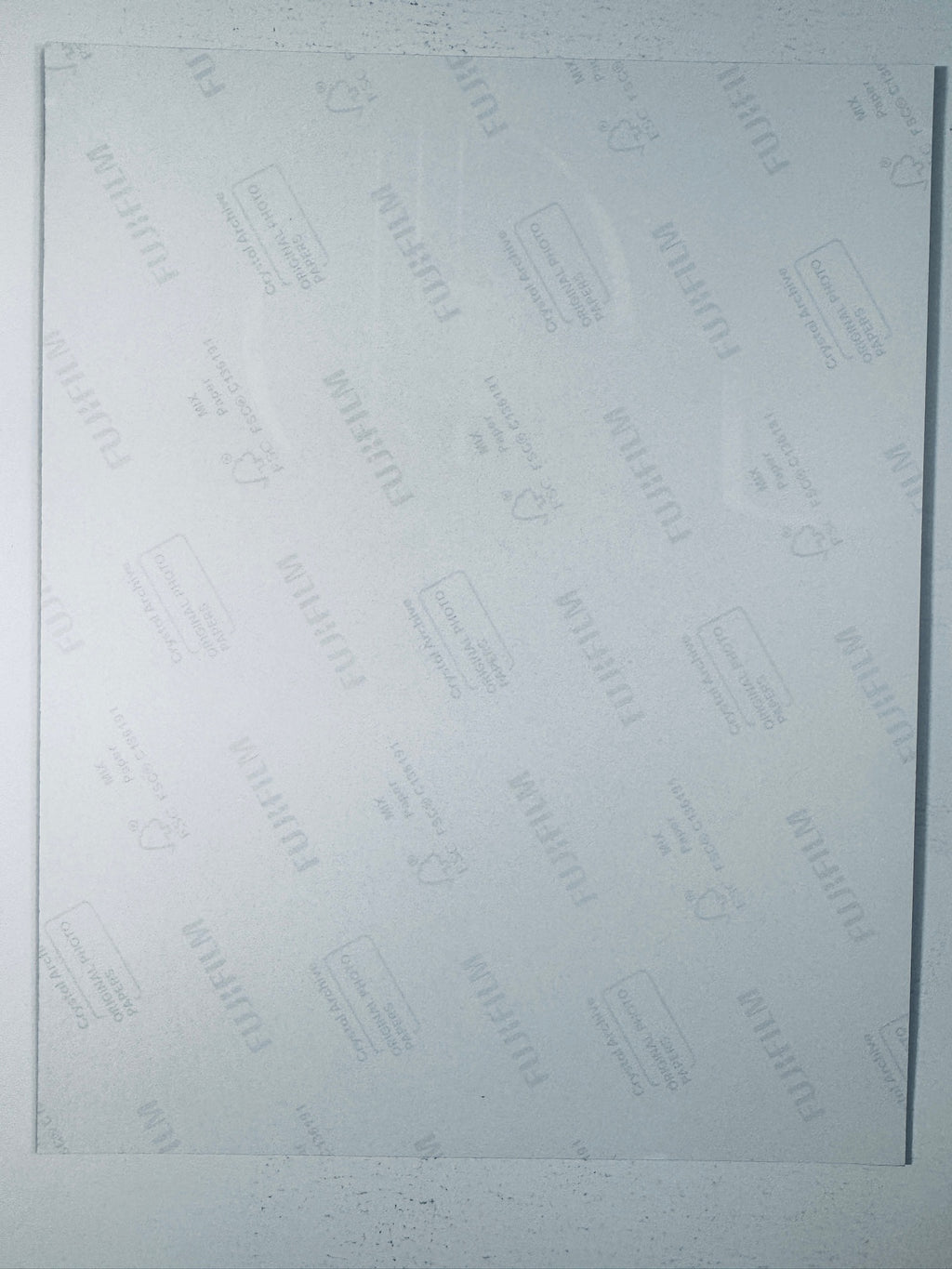 Fujifilm Crystal Archive photographic paper back surface showing the authentic backing and matte paper texture for the Richard Brake signed photo.