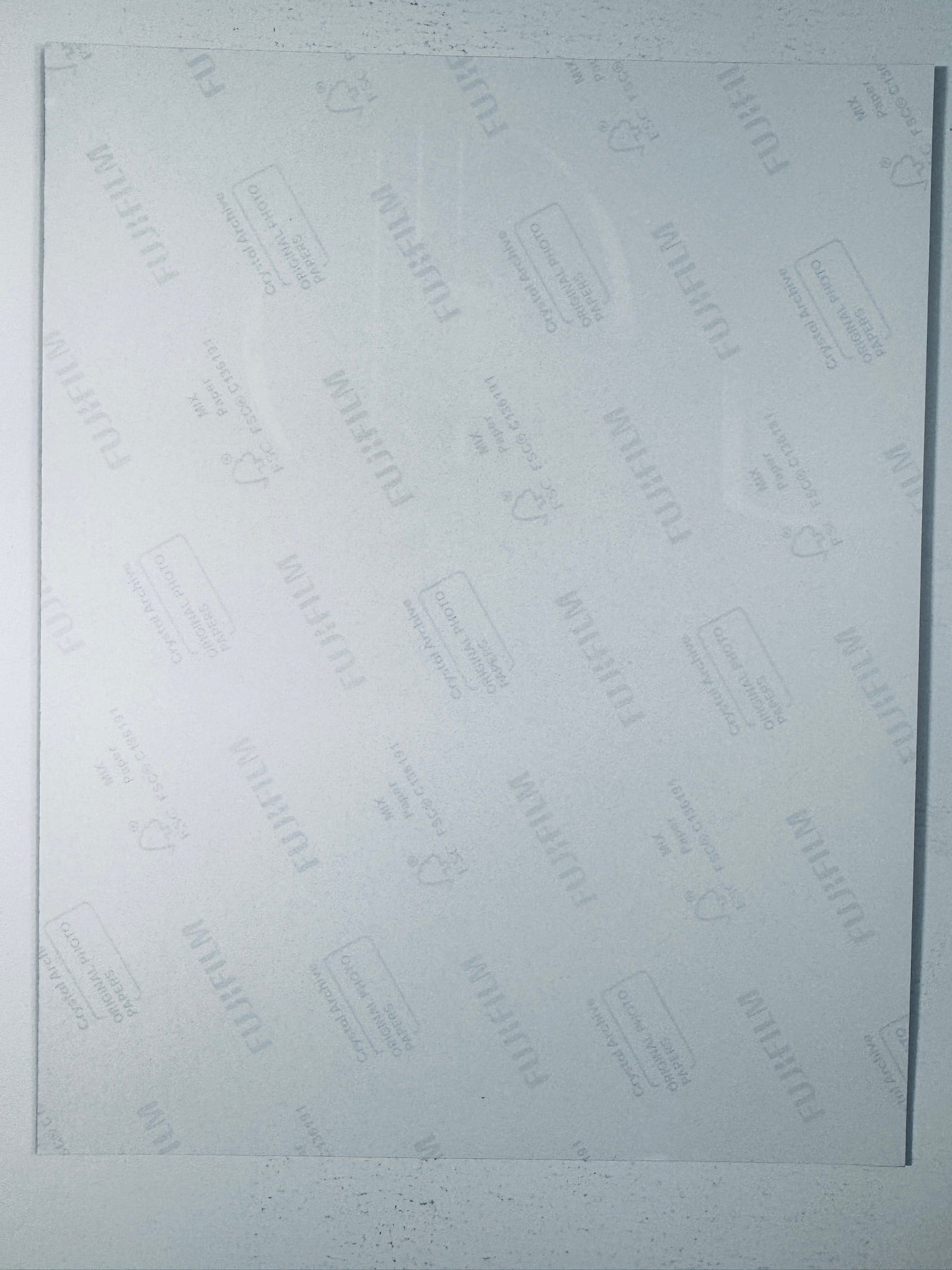 Fujifilm Crystal Archive photographic paper back surface showing the authentic backing and matte paper texture for the Richard Brake signed photo.