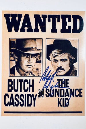 Robert Redford Hand-Signed 8x10 Matte Photo – Butch Cassidy and the Sundance Kid Wanted Poster Authentic Autograph