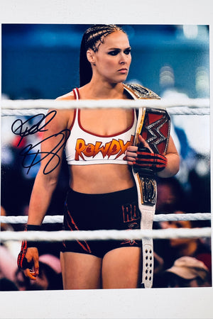 Ronda Rousey Hand-Signed 8x10 Glossy Photo – WWE Raw Women's Champion Authentic Autograph