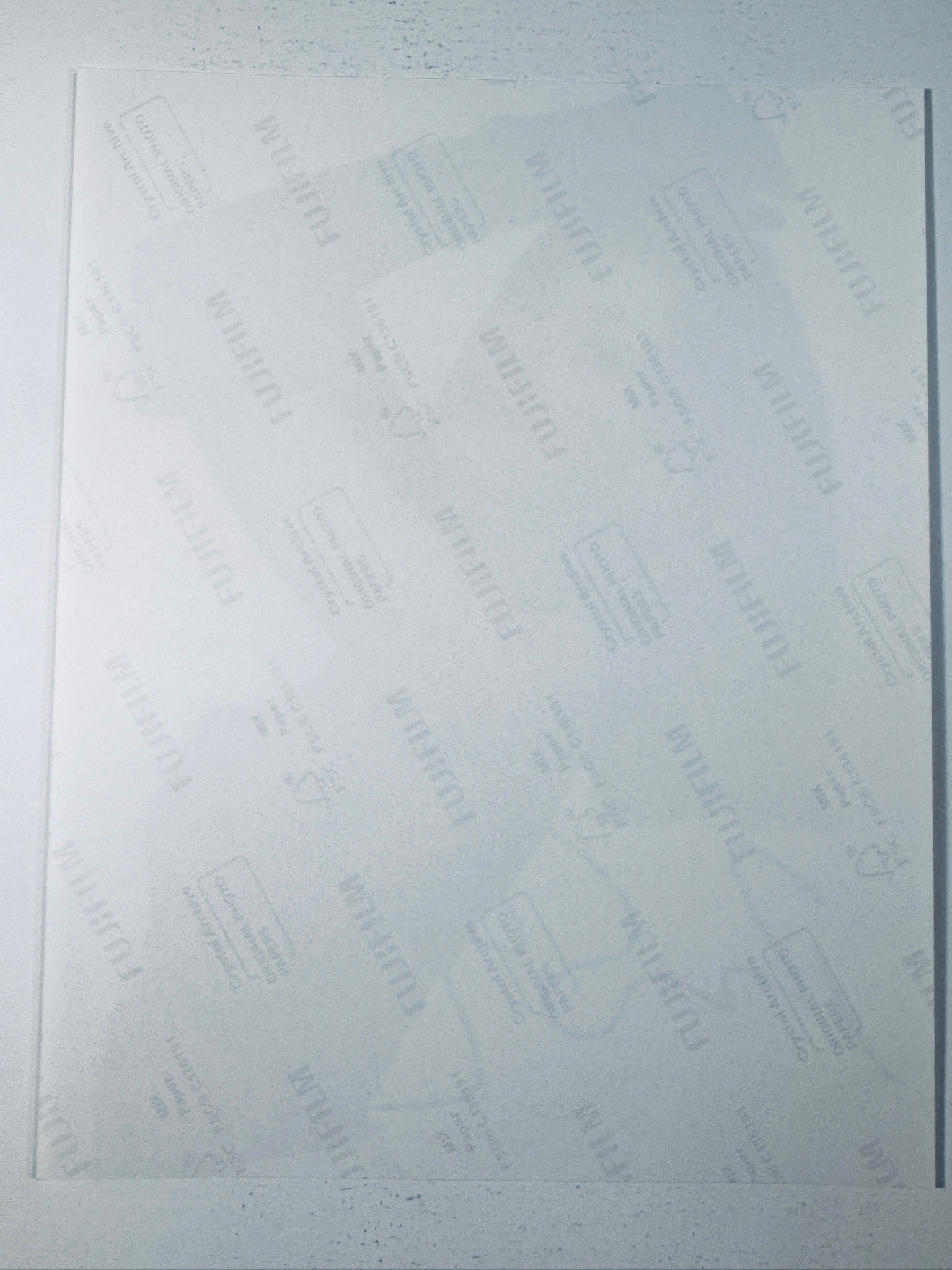 Fujifilm Crystal Archive photographic paper back surface showing the authentic backing and matte paper texture for the Rosamund Pike signed photo.