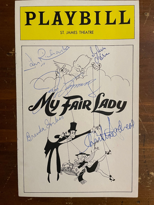 My Fair Lady Signed Autograph Signatures Ian Richardson George Rose +3 Playbill