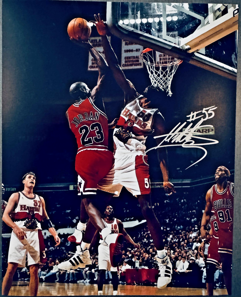 Dikembe Mutombo Signed Autographed Signature 8x10 Matte Photograph COA