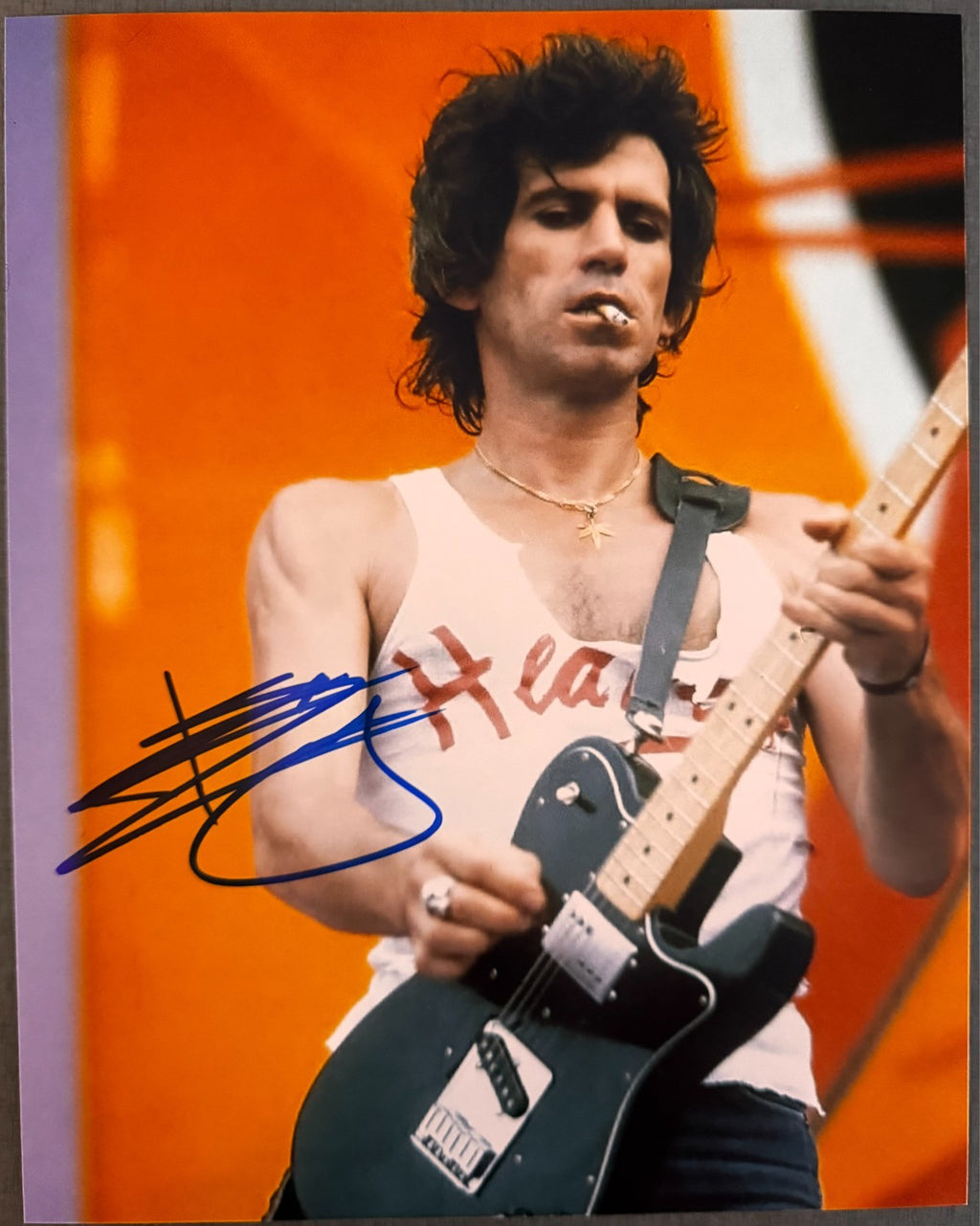 Keith Richards Rolling Stones Signed Autograph Signature 8x10 Matte Photo COA