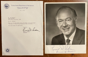 Cecil D. Andrus Signed Autograph Signature on Typed Official Letterhead + 8x10