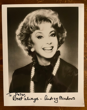 Audrey Meadows Signed Autograph Signature 8x10 B&W Vintage Glossy Photograph
