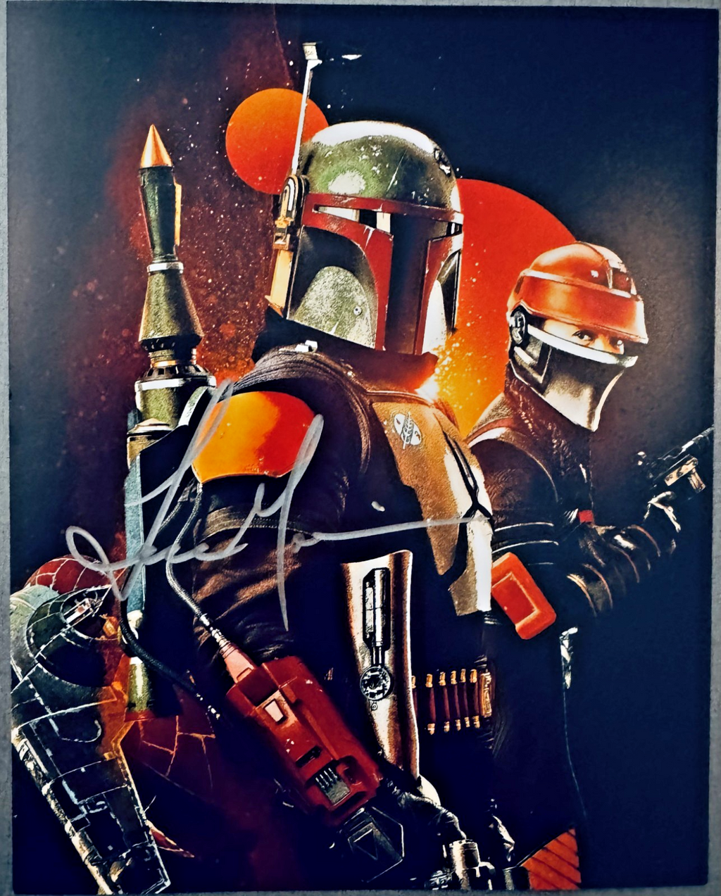 Temuera Morrison Star Wars Boba Fett Signed Autographed 8x10 Matte Photo COA