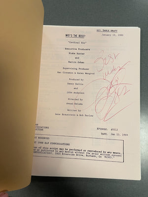 Judith Light Signed Autograph Signature Who's The Boss S5 E13 Orig Screenplay