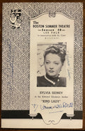 Jerome Collamore, Thomas Palmer, Diane DeBrett Signed Playbill The Kind Lady