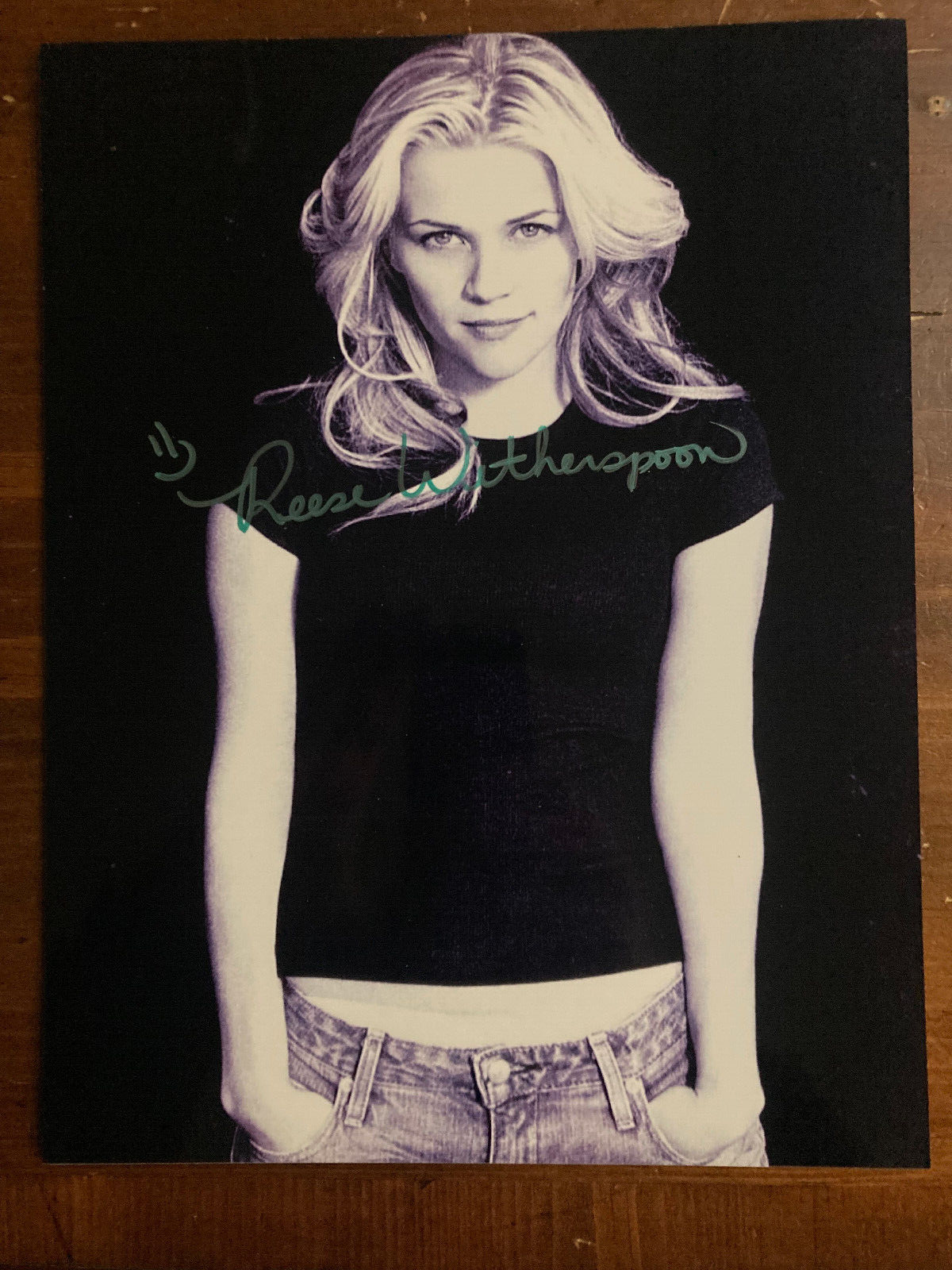 Reese Witherspoon Signed Autograph Signature 8x10 B&W Glossy Photograph