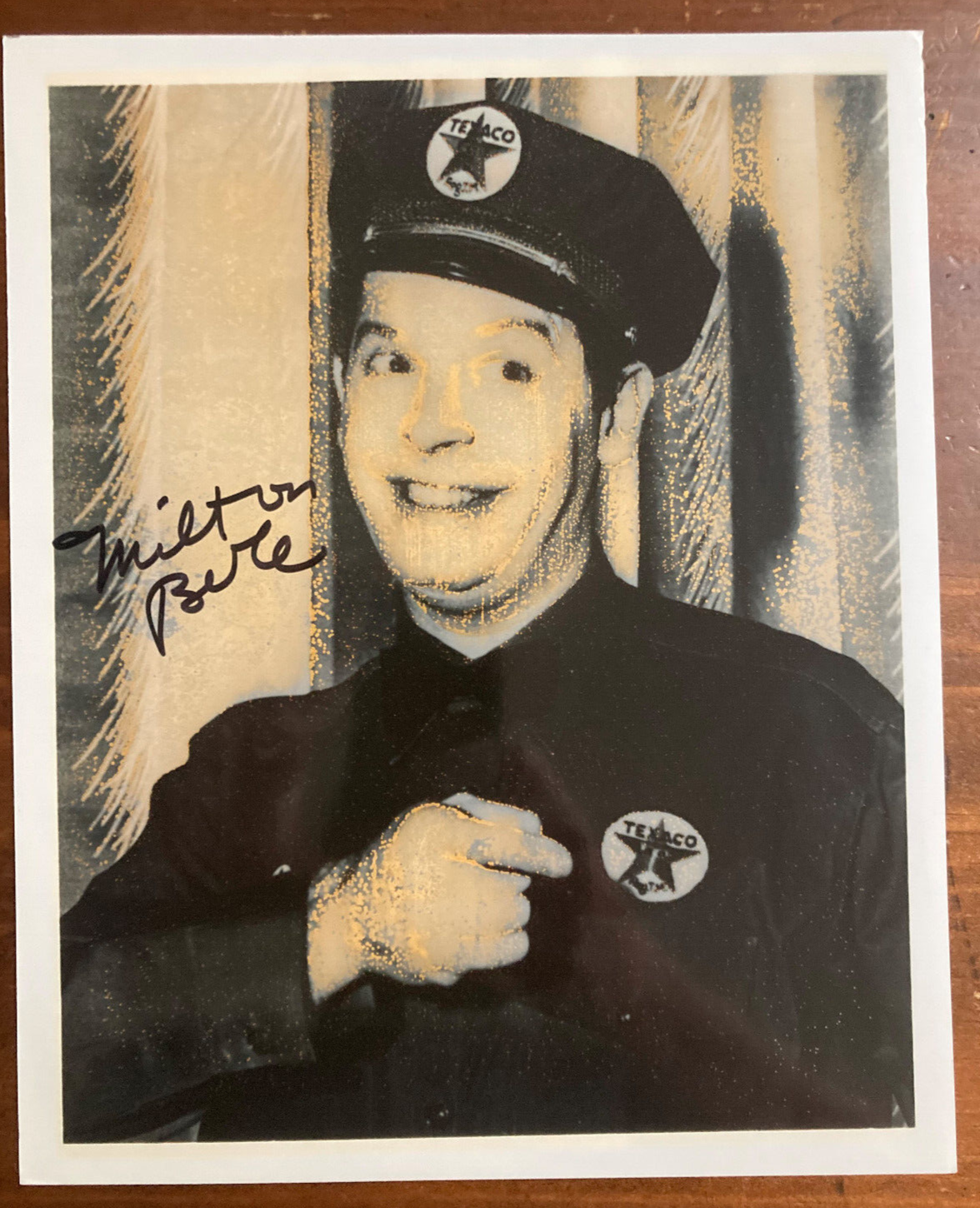 Milton Berle Signed Autograph Signature Vintage 8x10 B&W Glossy Photograph