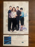 Will & Grace Signed Autographs 8x10 Color Glossy Photograph All 4 Signatures COA