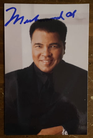 Muhammad Ali Signed Autopen Signature 3.5x5.5 Official Fan Club Collectible