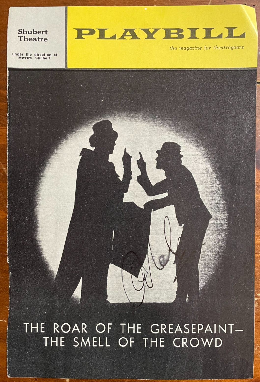 Playbill Page Roar of the Greasepaint Smell of Crowd signed by Anthony Newley