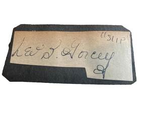 Leo B. Gorcey Signed Autograph Signature 2.5x1 Vintage Cut Paper Dead End Kids