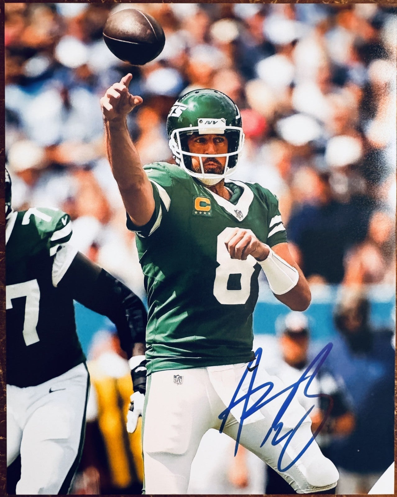 Aaron Rodgers Jets Signed Autographed Signature 8x10 Matte Photograph COA