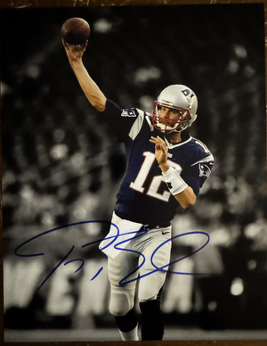 Tom Brady NE Patriots Autographed Signature 8x10 Matte Photograph COA