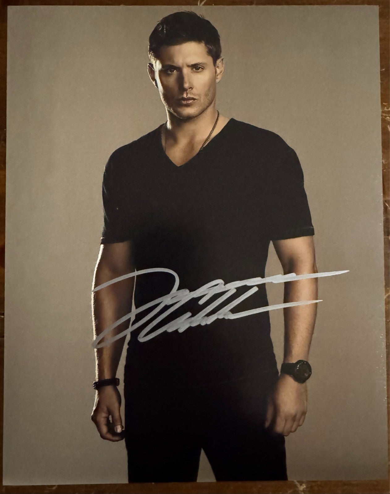 Jensen Ackles Signed Autograph 8x10 Matte Outer Banks Photograph COA