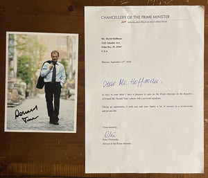 Donald Tusk Signed Autograph Signature 5x7 Color Glossy Photo Chancelor to PM