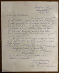 Sir Abdool Raman Mahomed Osman Handwritten & Signed Letter Mauritian history