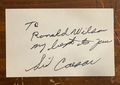 Sid Caesar Signed Autograph Signature 3x5 Index Card