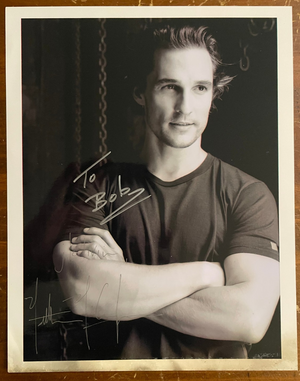 Matthew McConaughey Signed RP Autograph 8x10 B&W Glossy Photograph