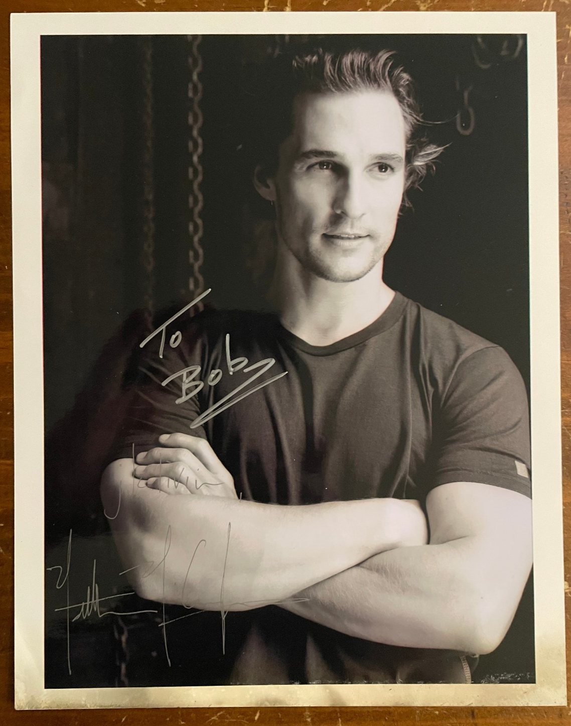 Matthew McConaughey Signed RP Autograph 8x10 B&W Glossy Photograph