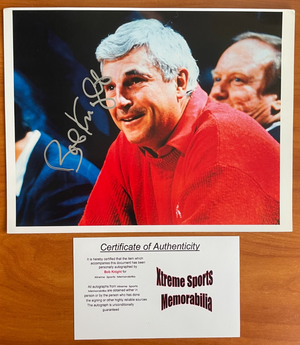 Bob Knight Signed Autograph Signature 11x8.5 Photograph The General Hoosiers