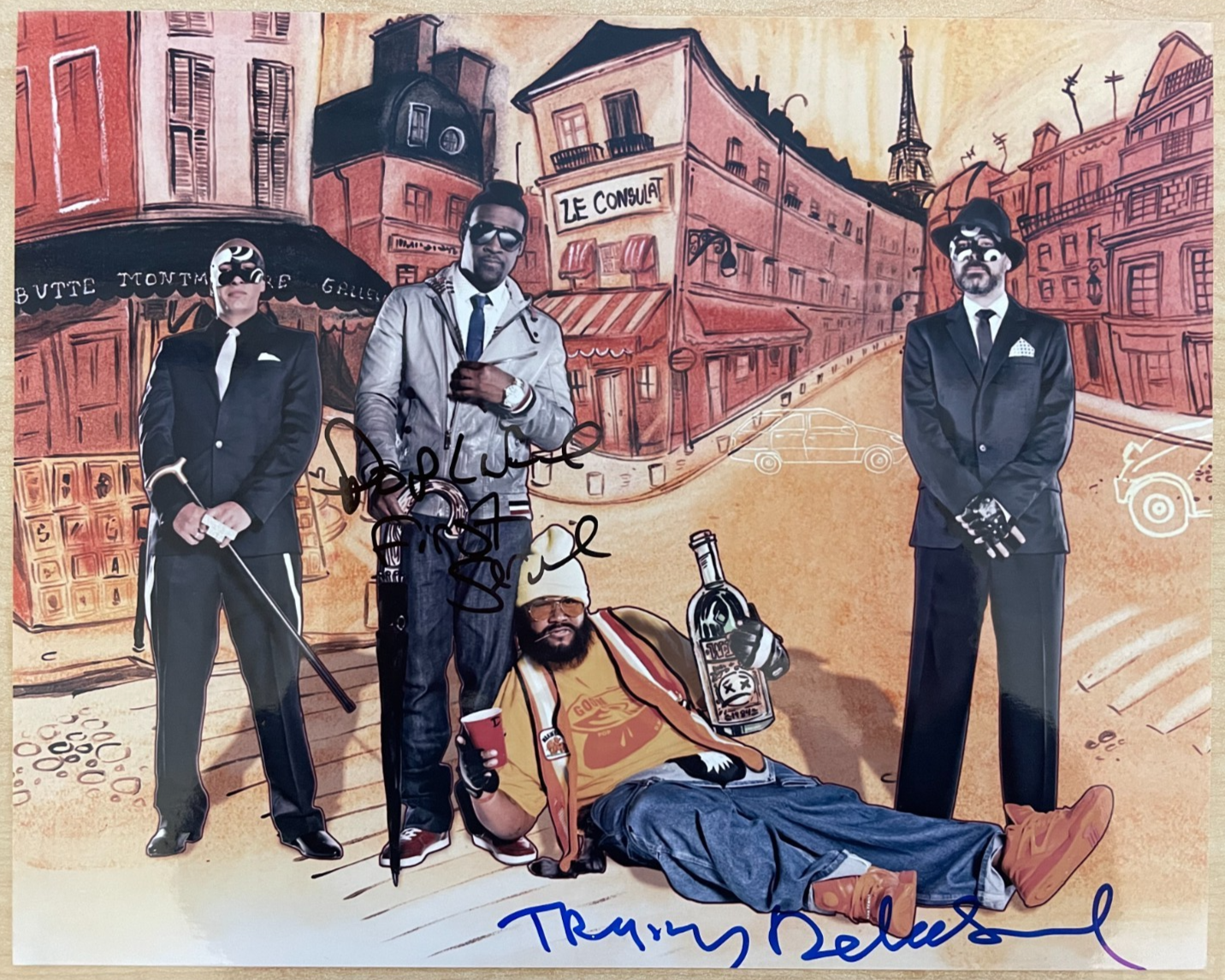 De La Soul First Serve Signed 10x8 Photo Jacob Pop Life Barrow Trugoy Maseo RARE