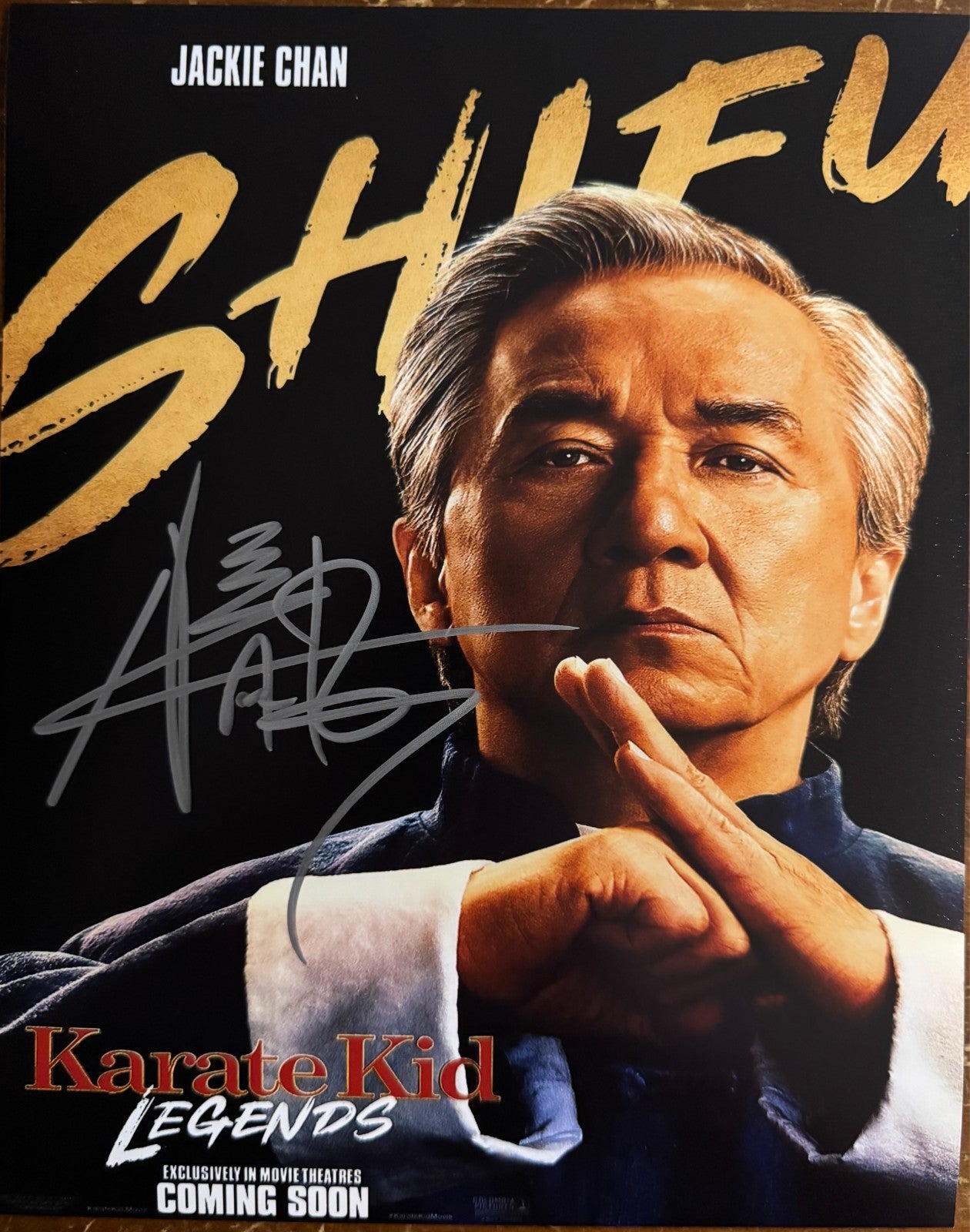 Jackie Chan Karate Kid signed Autographed Signature 8x10 Matte Photograph COA