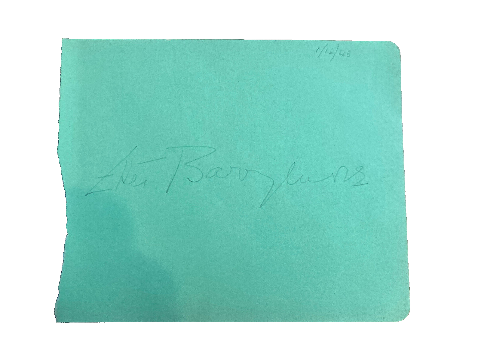 Ethel Barrymore Signed Autograph signature 5.5x4 Vintage cut paper - RARE