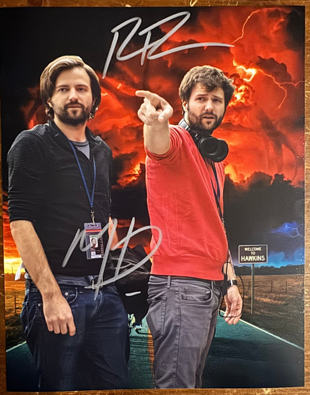 Ross & Matt Duffer Brothers Autographed Signature 8x10 Matte Stranger Things COA