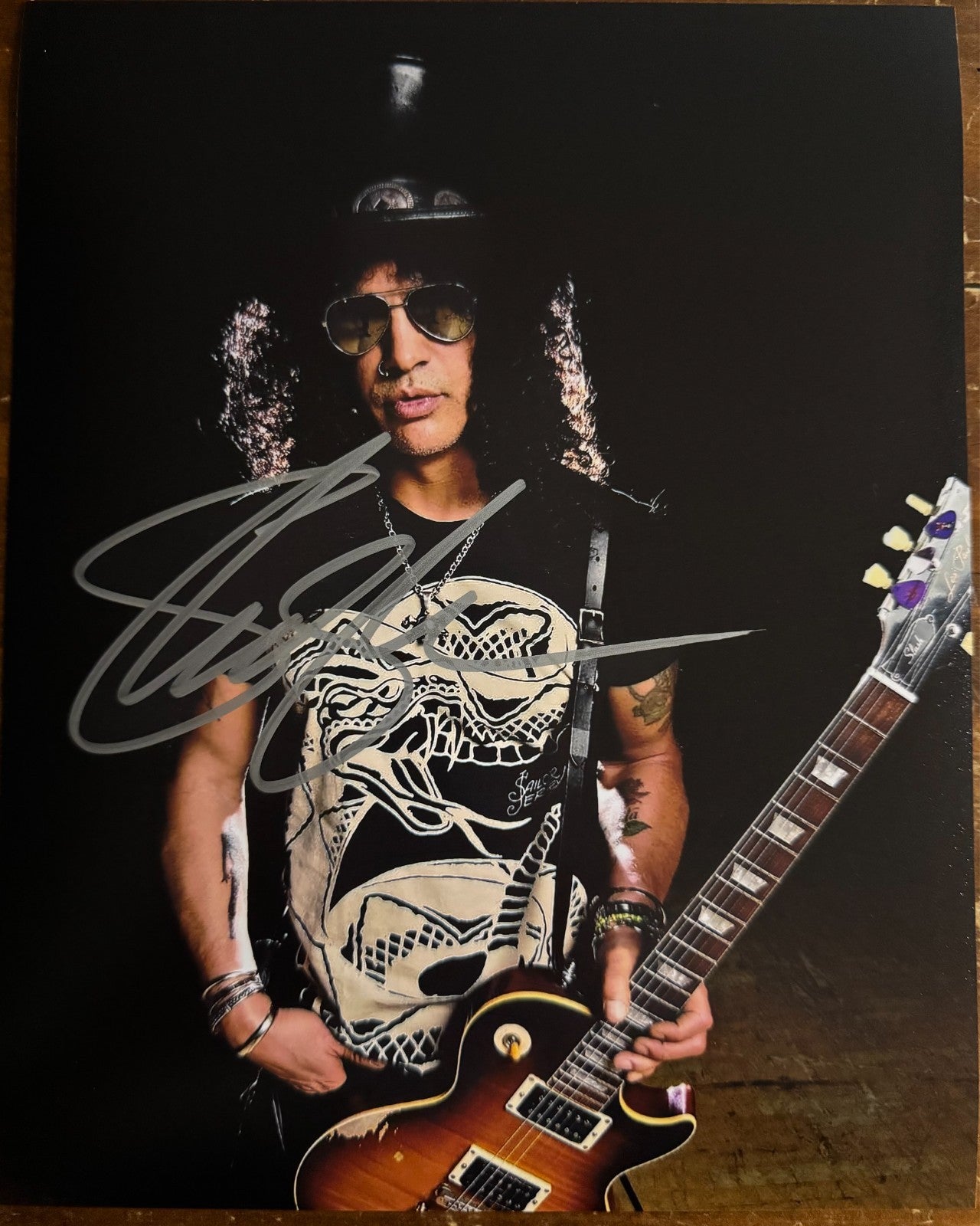 Slash Signed Autograph Signature 8x10 Matte Photograph COA