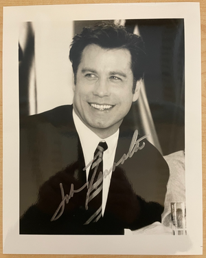 John Travolta Signed Autograph 8x10 B&W Glossy Photograph