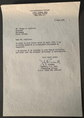 Capt. J.S. Russell Signed 1951 USS Coral Sea CVB-43 Navy Letter on Letterhead