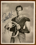 Charlton Heston Signed Autograph Signature 8x10 B&W Glossy BEN-HUR Photograph