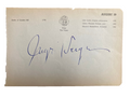 Ingrid Bergman Signed Autograph Signature Vintage 7.5x5 Dated Historical Paper