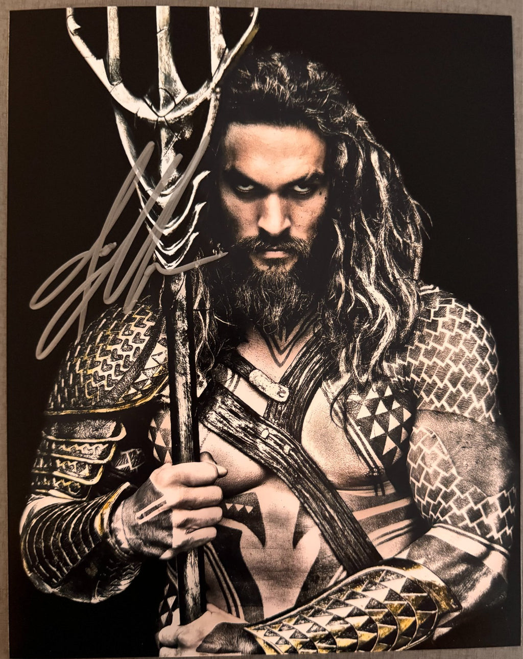 Jason Momoa Aquaman Signed Autograph Signature 8x10 Matte Photograph COA