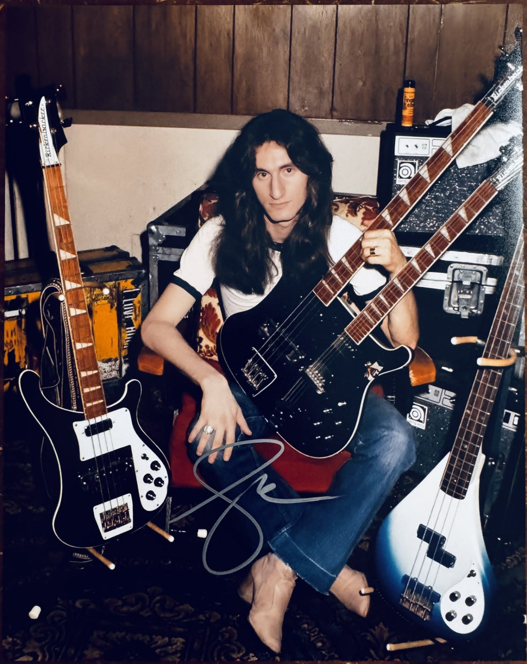 Geddy Lee RUSH Signed Autographed Signature 8x10 Matte Photograph COA