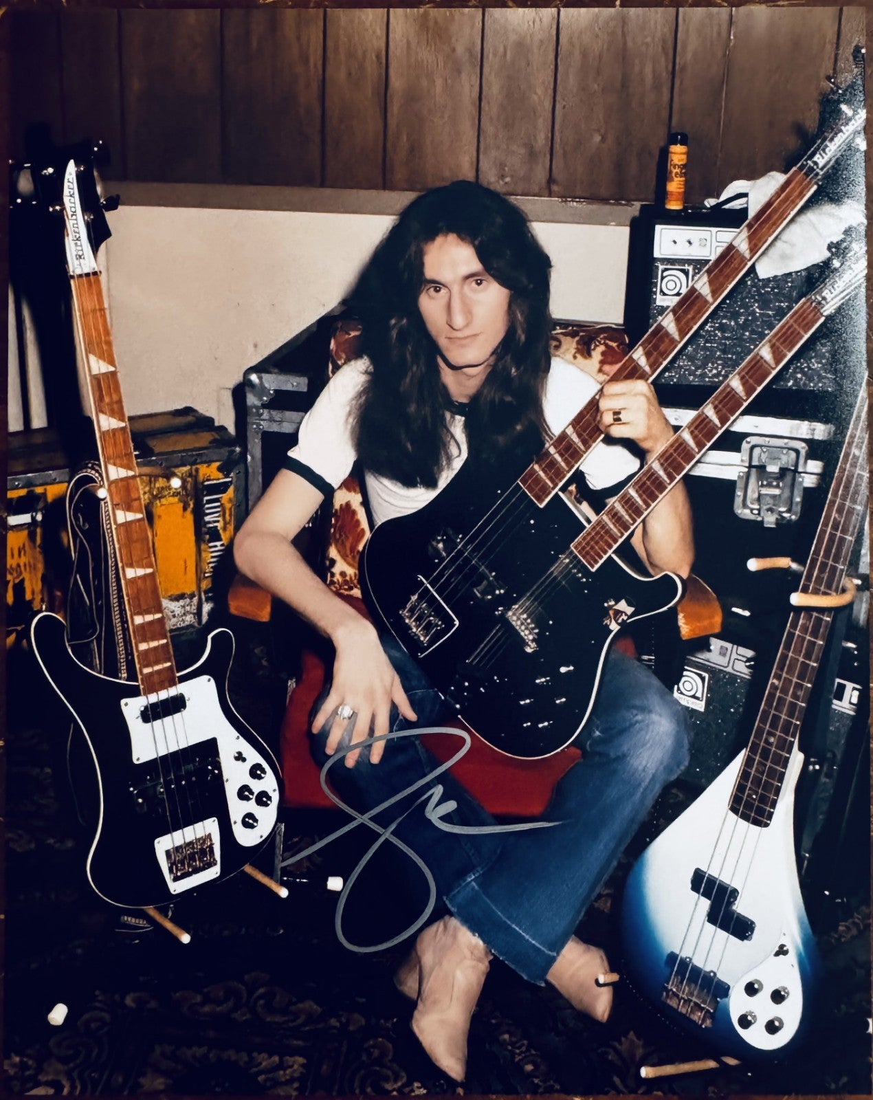 Geddy Lee RUSH Signed Autographed Signature 8x10 Matte Photograph COA