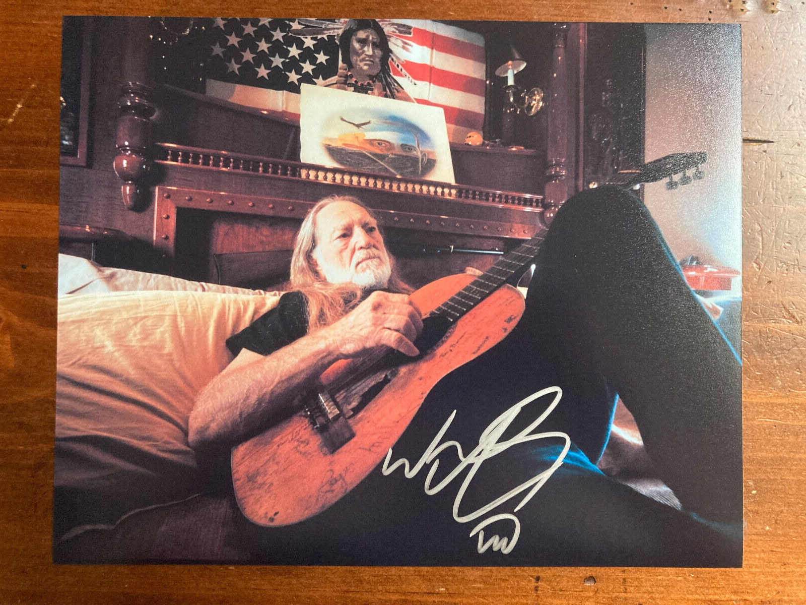 Willie Nelson Signed Autograph Signature 10x8 Color Glossy Photograph